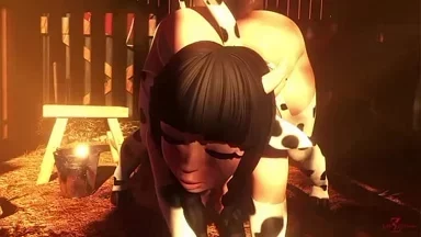 Lo lắng nông trại: Cô gái bò gợi cảm